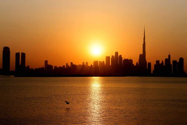 The skyline of downtown Dubai.