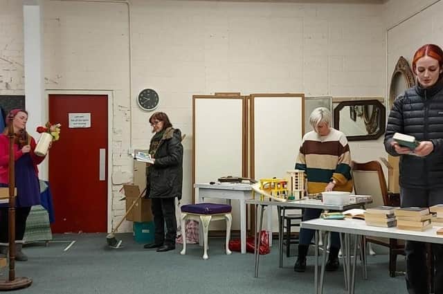 Dewsbury Arts Group rehearsing for its latest production, Bazaar and Rummage
