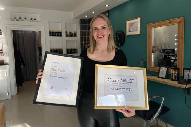 The Pin Up Hair Co has been shortlisted for the Hair and Beauty Awards 2022 and have won the Treatwell Top Rated salon for two years in a row.