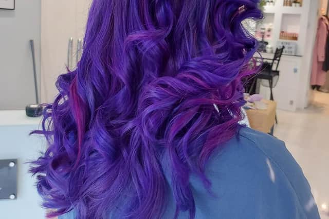 The Pin Up Hair Co specialises in rainbow coloured hair.