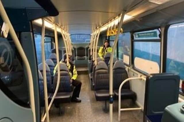 Bus services are carrying police officers on board to deter and also take action against those committing offences