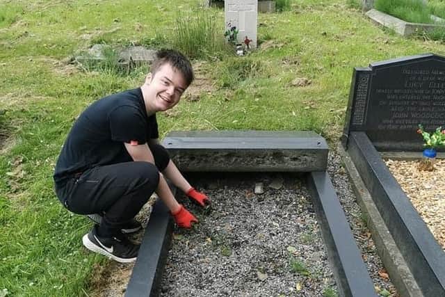 George joined the Friends of Liversedge Cemetery group in July 2020 and has been a volunteer there since.