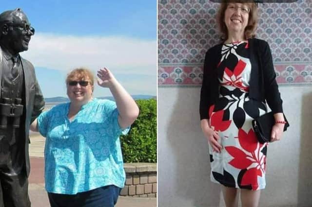 Dawn Hepworth before and after her weight loss