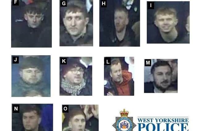 Police have released CCTV images of ten men they are looking to identify as part of the investigation