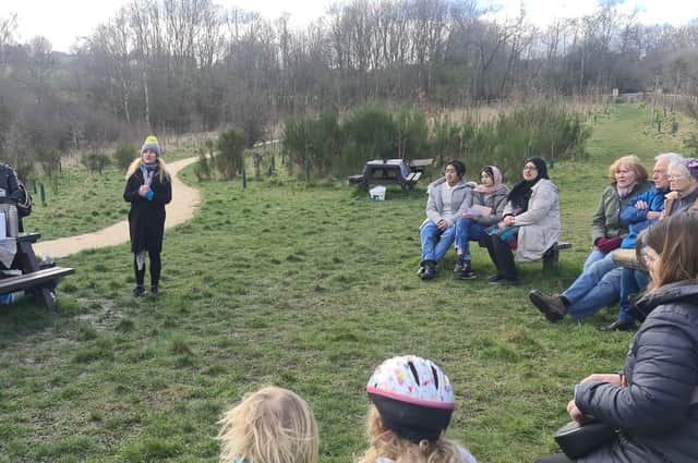 Both women and men came together to talk and share their stories at Jo Cox Community Wood last Saturday.