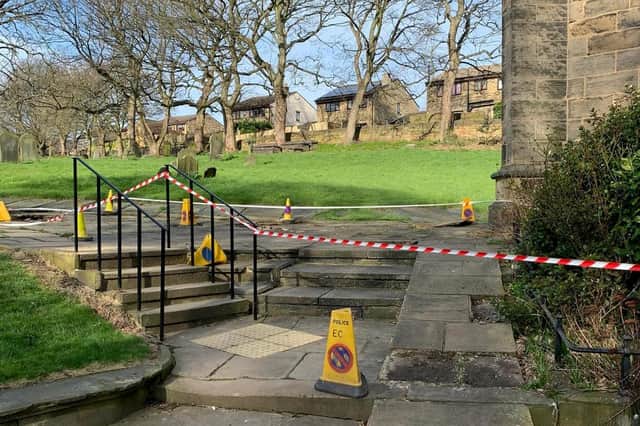 The church was targeted late last Tuesday night (March 8), with vandals taking the stones from the west end of the churchyard.