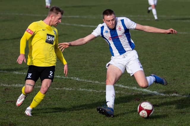 Lewis Whitham was on target in Liversedge FC's 4-0 win at Dunston.