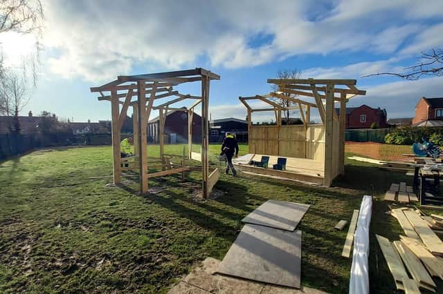 An ampitheatre is being created at Old Bank Academy in Mirfield