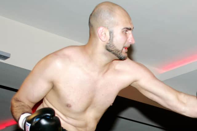Zahid Kahut in his younger days as a professional boxer.