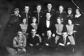 CINEMA STAFF: The old Pioneer cinema situated in the old Co-op building on Northgate. Projectionist, Alexander Oates, is pictured second from the left, front row. The manager, Mr Masterman, is pictured in the centre of the middle row
