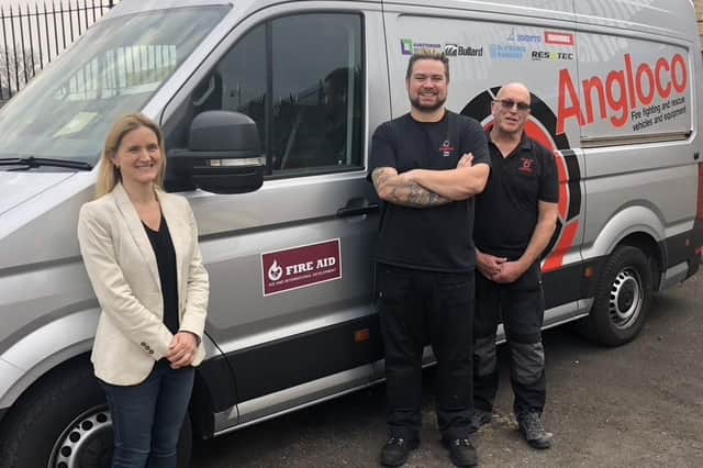 Kim Leadbeater MP was at Angloco in Batley to welcome home Tom Day and Andy Ainley after their epic round trip to help deliver vital equipment to firefighters in Ukraine