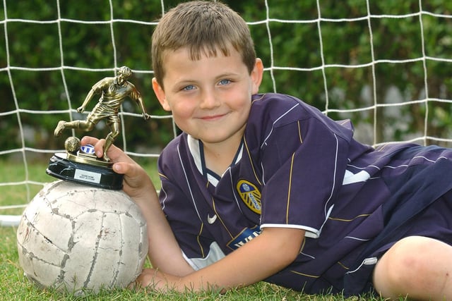 Jordan Mays from Earlsheaton who won the Best Attitude trophy at a football tournament.