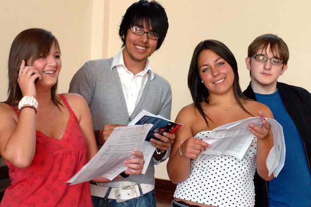 Pictured after receiving their GCSE results at Earlsheaton Technology College are  top students Emma Tolson, Akash Dharni, Emma Cooper and Dean Kittleson.