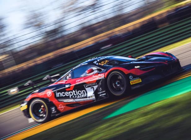 Inception Racing team's number 7 McLaren 720S on the track at Imola. Picture: Optimum Motorsport