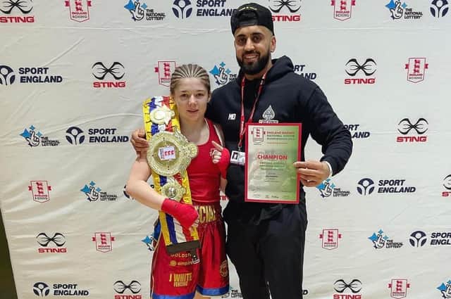 Purge Boxing Academy’s Alice Pumphrey became the Junior Open Class National champion.