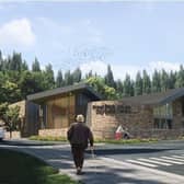 An artist’s impression of the exterior view of proposed new Knowl Park House and Centre of Excellence, Mirfield