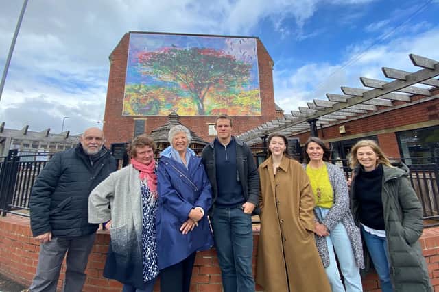 The mural was unveiled on Thursday (April 7) at Redbrick Mill, Batley.