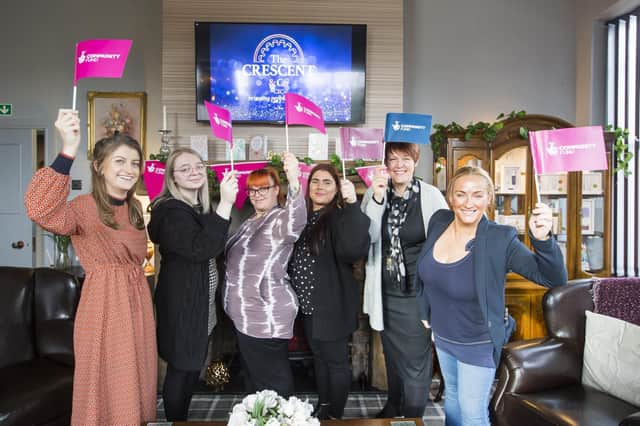 Staff at The Crescent, Batley, celebrated £10,000 of National Lottery funding earlier this year. Pictured from the left are Nicole Diskin, Jess Calvert, Laura Parker, Faye Howarth, Sarah Robinson and Paula Chamberlain