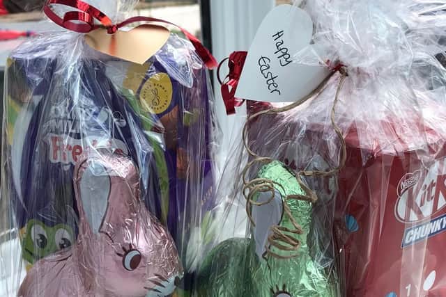 The chocolate treats will now be distributed to families in need this Easter