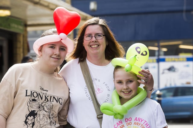 From the left, Ruby Chappell, 12, mum Sharon Chappell and Ebony Chappell, ten.