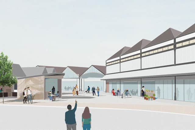 An artist's impression of what the rebuilt Dewsbury Market could look like