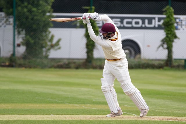 Jordan Laban batted 26 deliveries and made 14 runs before he was bowled by Naveed Arif.
