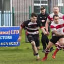 Jack Marshall raced in for four tries in Cleckheaton’s final game of the season. Picture: Jim Fitton
