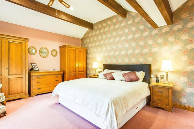 One of the spacious double bedrooms within the property.