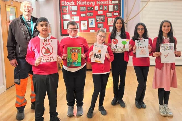 Some of the pupils who entered the competition at Healey Junior and Infant School, Batley