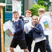 The children and staff from St Peter's School will be hiding the the books in and around the local area from May 27.