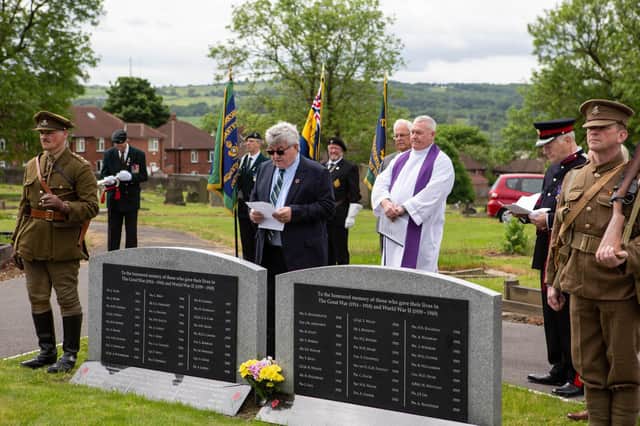 The memorial service was in honour of a further 15 soldiers that were found buried in the cemetery.