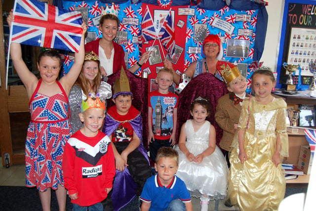 Pupils and staff at Norristhorpe Primary School celebrated the Queen's Diamond Jubilee.