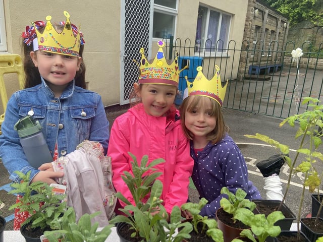 Harper Wilson, Isabelle Senior and Maissa Husetic at Hanging Heaton Junior and Infant School