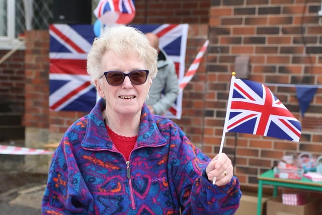 Mrs Mitchell, one of the residents who gathered for a street party on Cornmill Drive, Liversedge