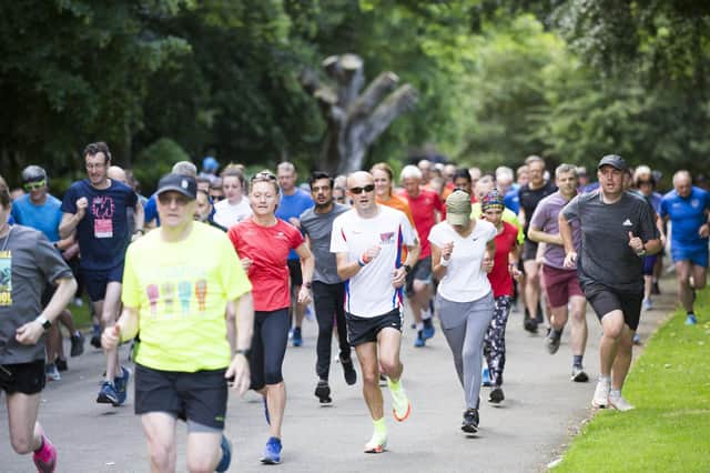 The Dewsbury parkrun took part in Crow Nest Park on Saturday. Picture: Jim Fitton