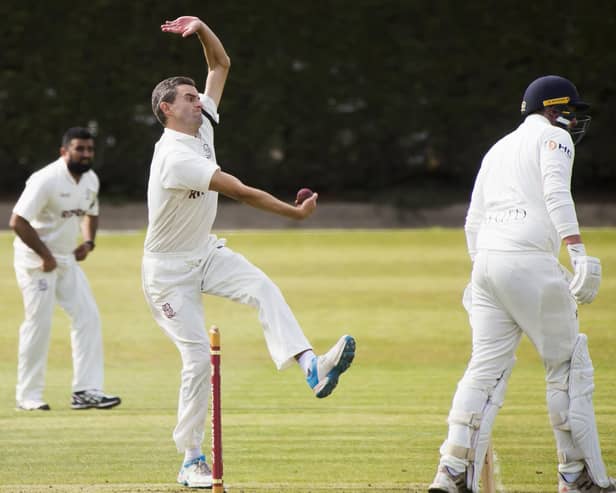 Captain Brad Schmulian led from the front to help Woodlands into the last 16 of the ECB National Clubs Championship, hitting a century with the bat and taking two wickets with the ball. Picture: Jim Fitton.