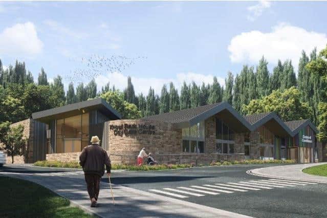 An architect’s impression of Knowl Park House and the Kirklees Living Well Centre