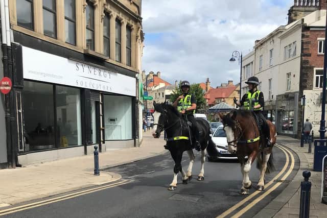 Mounted police on patrol
