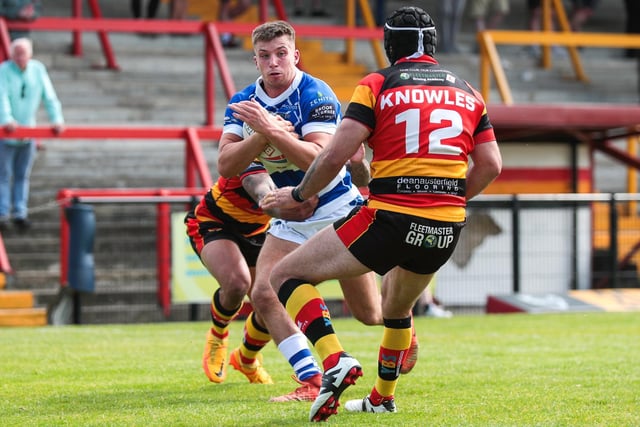 Action from Halifax Panthers' win at Dewsbury Rams. Picture: Simon Hall