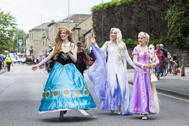 Princesses, from the left, Niamh Stacey, Maisie Watts and Lois Brook
