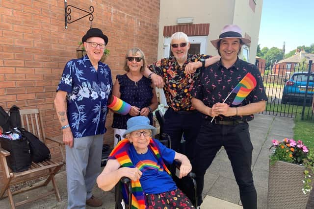 Staff and residents at Ashworth Grange care home in Dewsbury celebrated the LGBTQ+ community with their annual Pride Garden Party