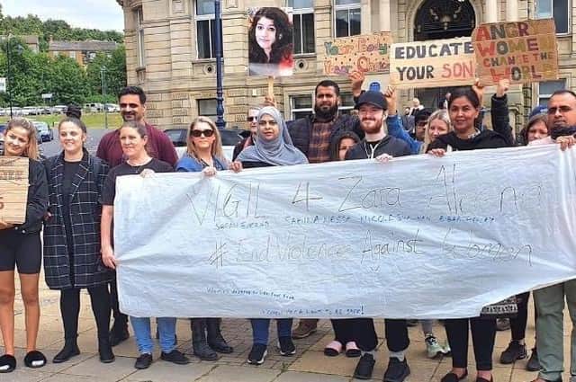 The vigil took place on Saturday, July 2, outside Dewsbury Town Hall.