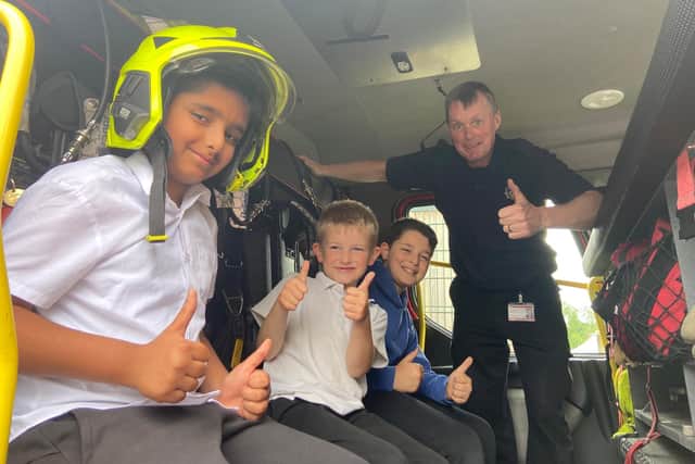 The children enjoyed a visit from the West Yorkshire Fire and Rescue Service.