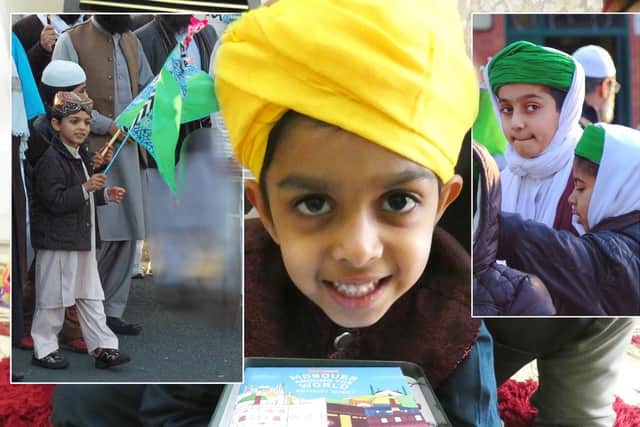 Children getting ready for the Eid celebrations in the Spen Valley