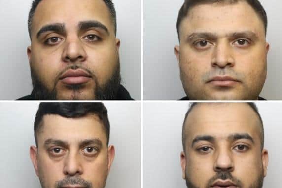 Tabish Ali, Hamad Hussain, Sheraz Hussain and Mohammed Bahsim Khan were all sentenced at Leeds Crown Court today.