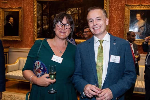 Magma Group managing director Mark Stuckey with fellow Innovation Award winner Susanna Whalley, of OneFile Ltd