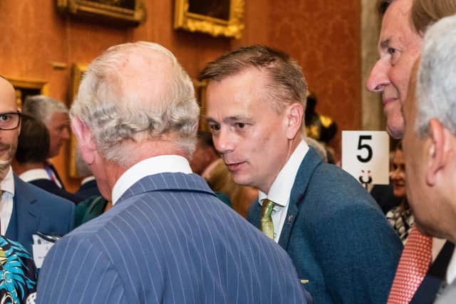 Magma Group managing director Mark Stuckey with HRH The Prince of Wales