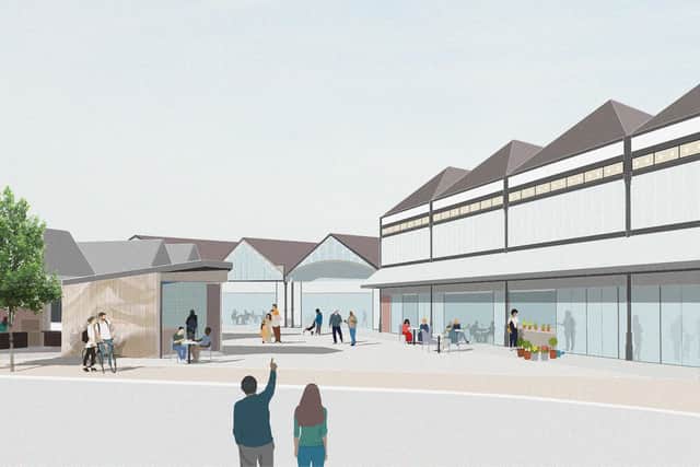 An artist’s impression of what a rebuilt Dewsbury Market could look like