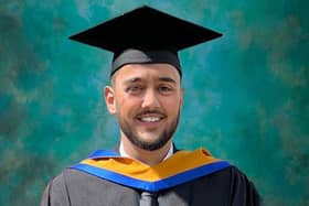 Mohammad Hussain Patel in his graduation robes