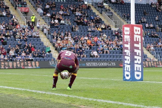 Johnny Campbell goes in for another try